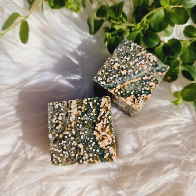 8th Vein Ocean Jasper Cubes
