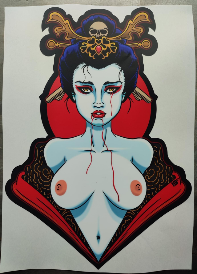 Geisha Big stickers 