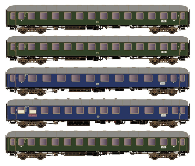 Hobbytrain H43032 DB Schnellzugwagenset 5tlg. Ep.III D83/84 München Hamburg