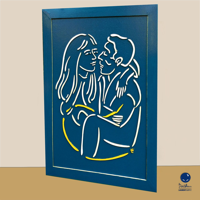 DN19 Couple entrelacé - 40x60cm