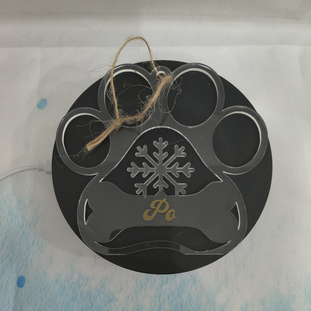 Noël boule en plexi forme patoune