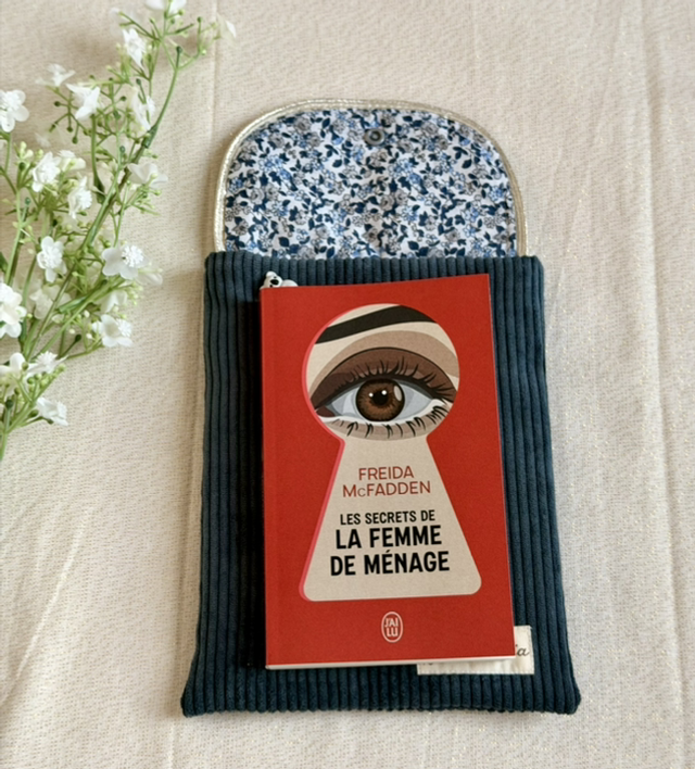 Pochette à livre Marine - Format POCHE
