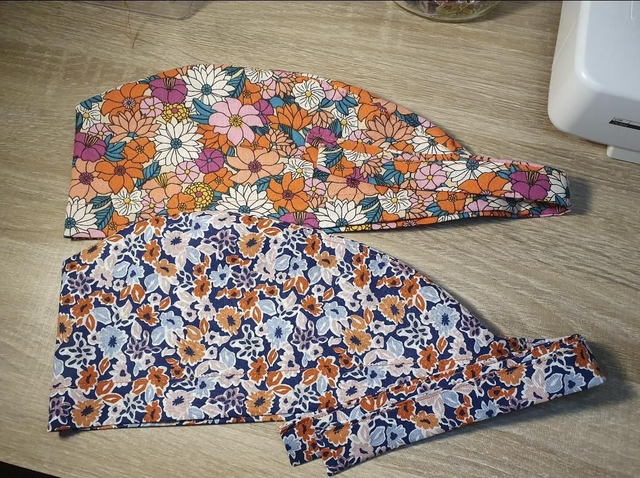 Calot de bloc coton fleuri à personnaliser