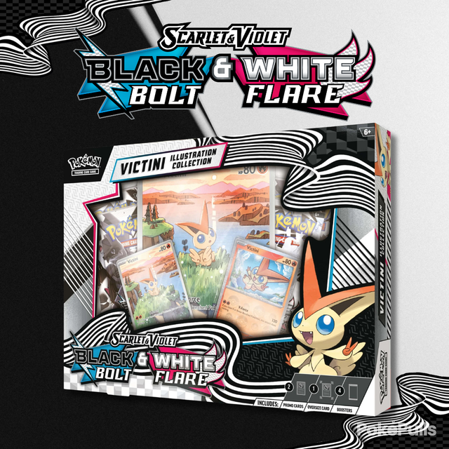 Pokémon TCG: SV10.5 Black Bolt & White Flare - Victini Illustration Collection (julkaisu 1.8.2025) MAX. 2kpl/asiakas