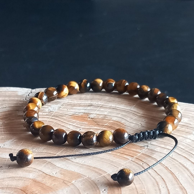 Bracelet ajustable en Oeil de tigre