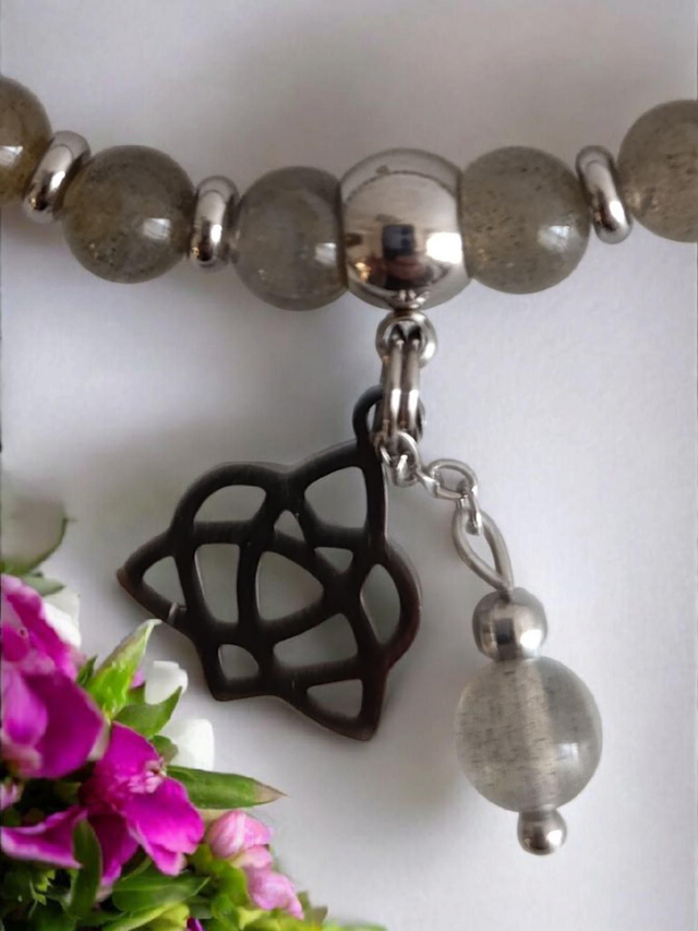 Bracelet Labradorite Triquetra - Protection & Intuition