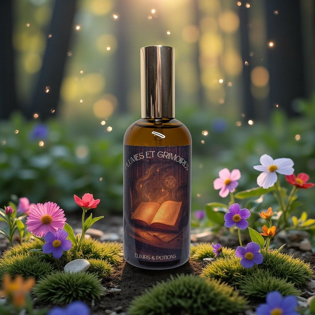 Brume d'ambiance "Plumes et Grimoires" (cuir et vanille)