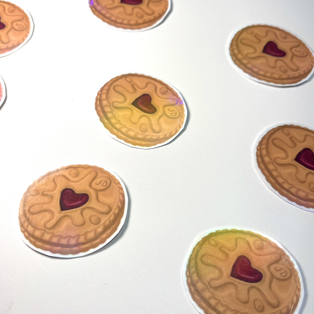 Jammy Dodger Holographic Sticker