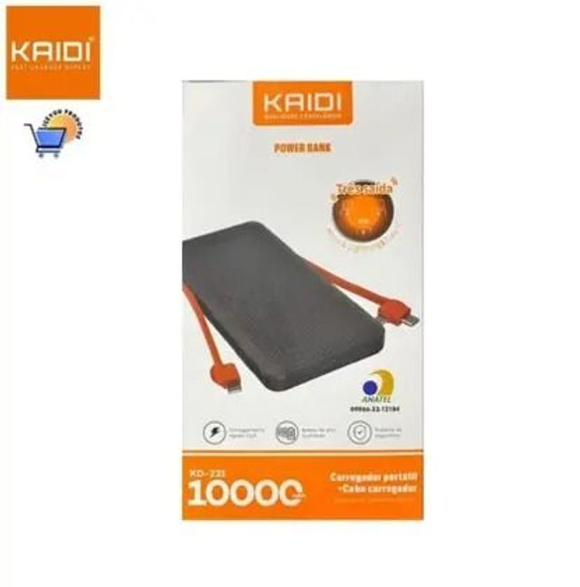 Carregador Portátil 10.000mAh Kaidi - KD-231