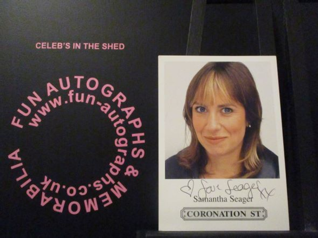 Samantha Seager (Jodie Morton) Authentic Autographed Coronation Street 6x4 Cast Card