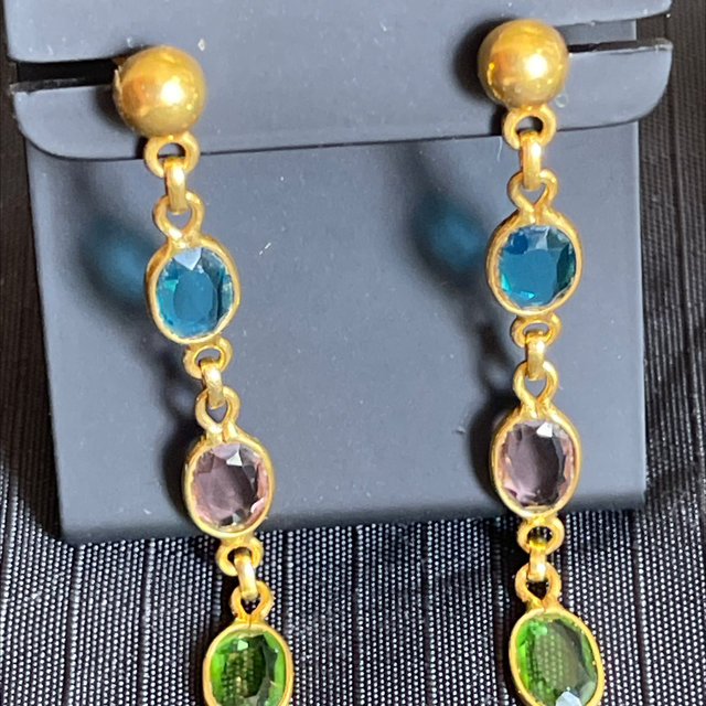 Ohrringe Stecker 750er gold Edelsteine