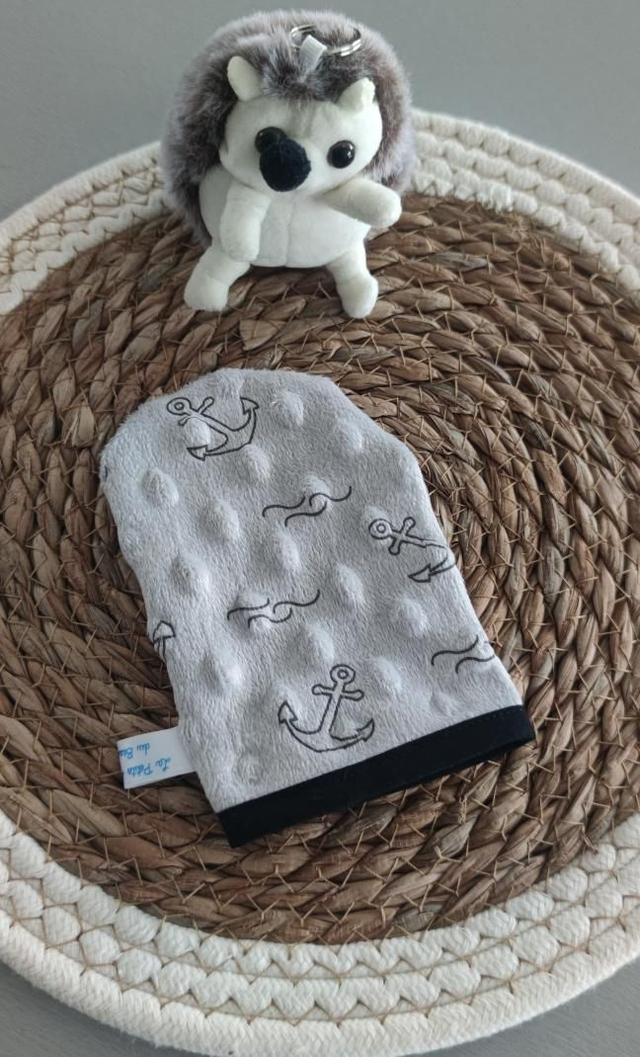 Gant petit minky ancre