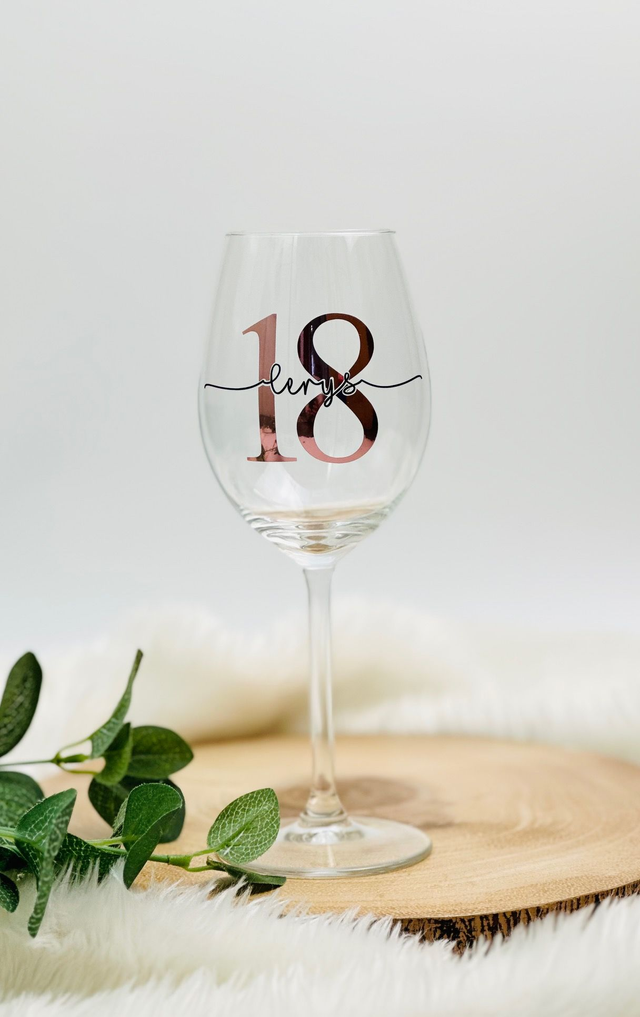 Personalised Age Wine Glass