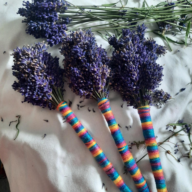 Rainbow Lavender Wand's