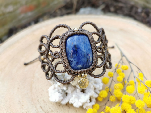 Bracelet manchette ~ Sodalite