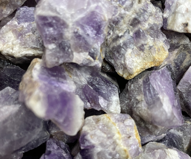 Amethyst, a variety of Quartz rough crystal