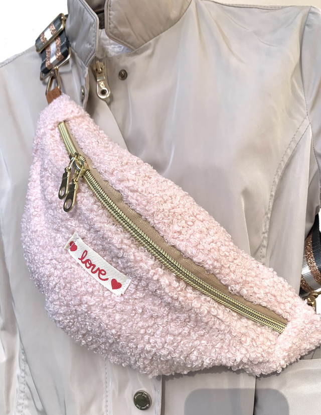 Sac banane girly moumoute rose 