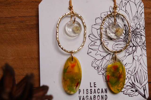 Boucles d'oreilles - Les givrées - Vert clair