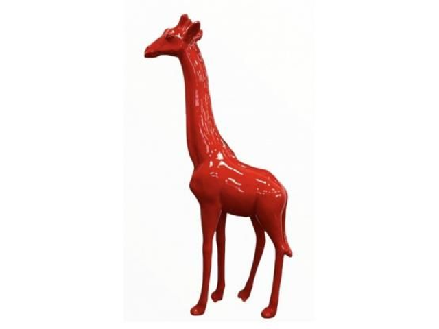 SCULPTURE GIRAFLE ROUGE 210 CM