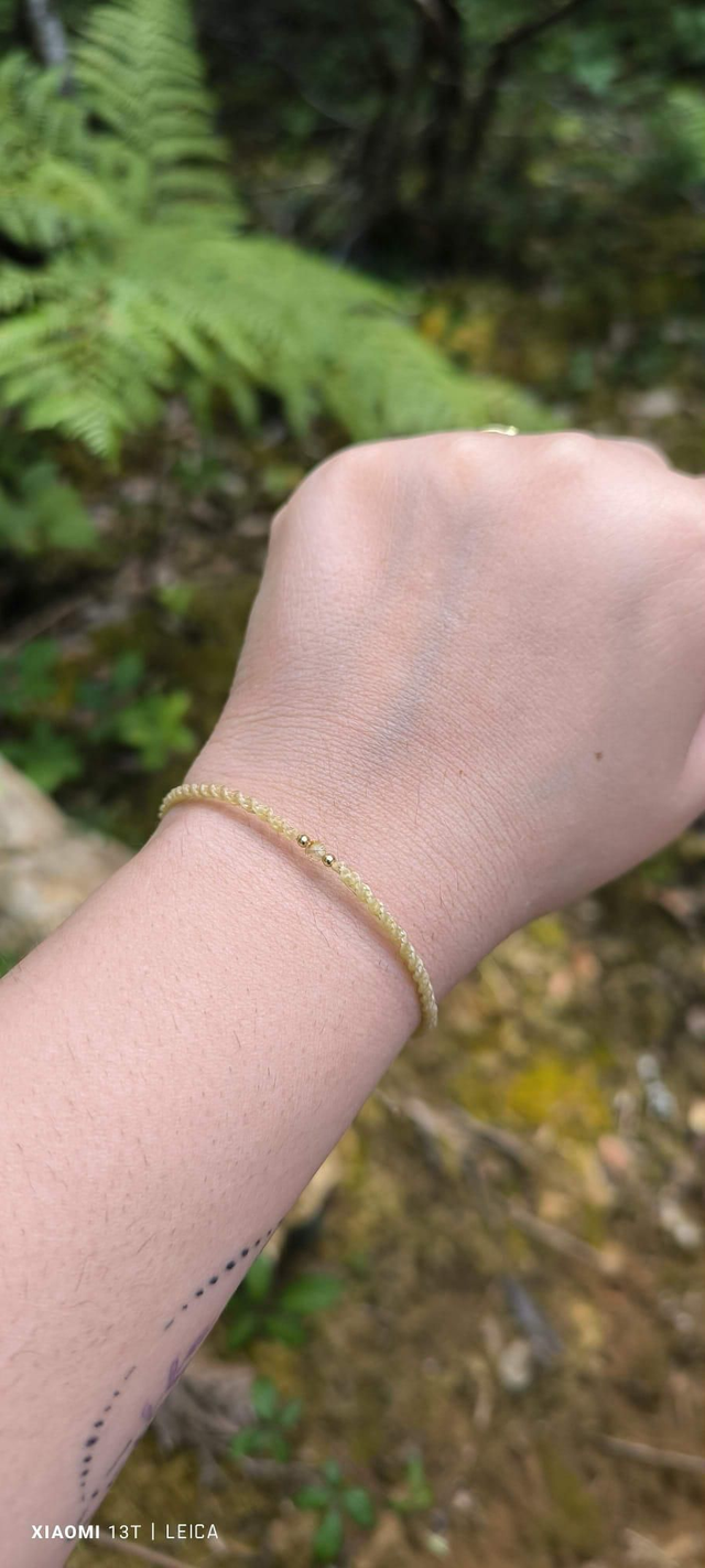 Bracelet avec perle de quartz rutile 