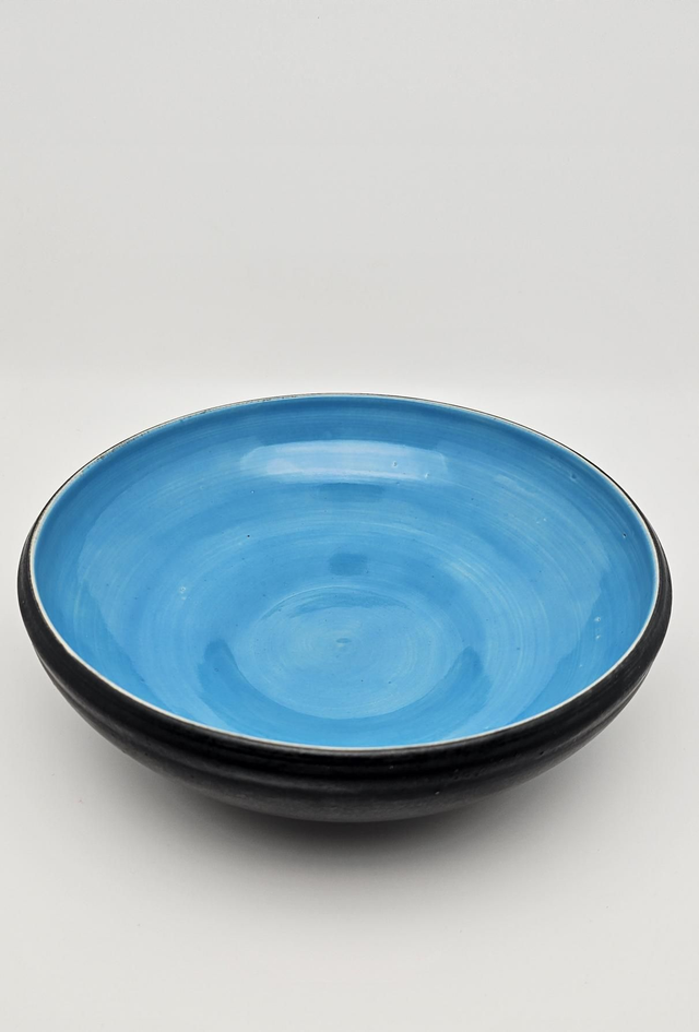 Ensemble  de 3 plats en forme de bols en grès 