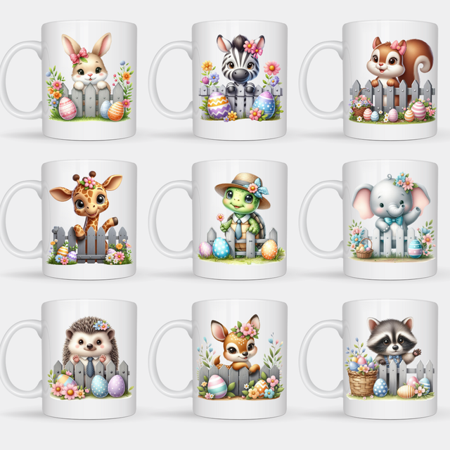 Mug de Pâques collection animaux