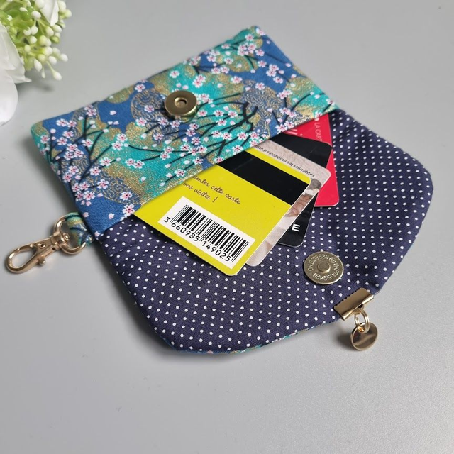 Porte-carte & pièces "Akina" turquoise