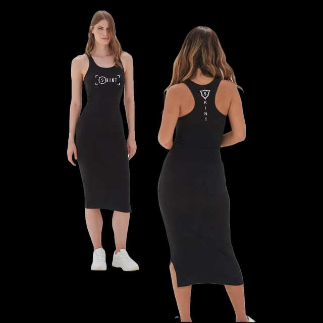 Skint racer back midi dress