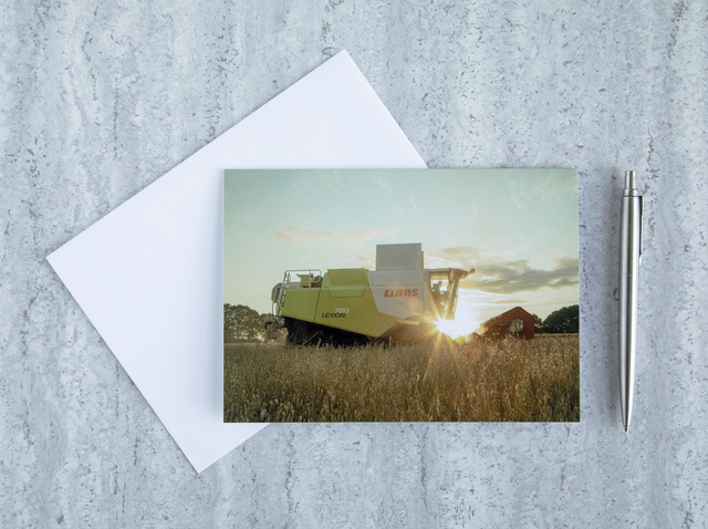 Sunset Harvest Blank Card