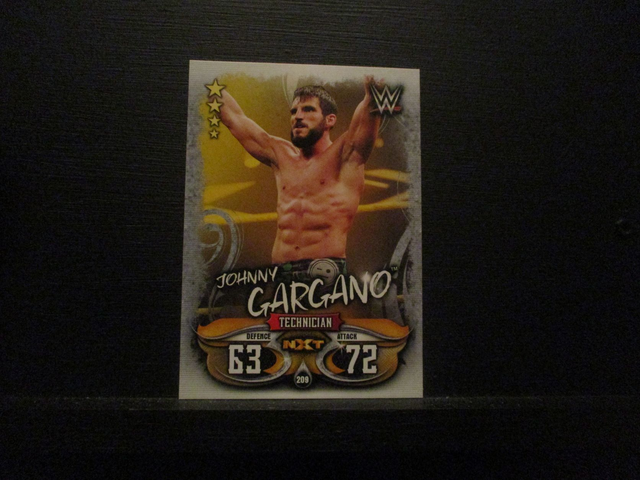  Johnny Gargano - NXT Slam Attax Live Original Trading Card #209