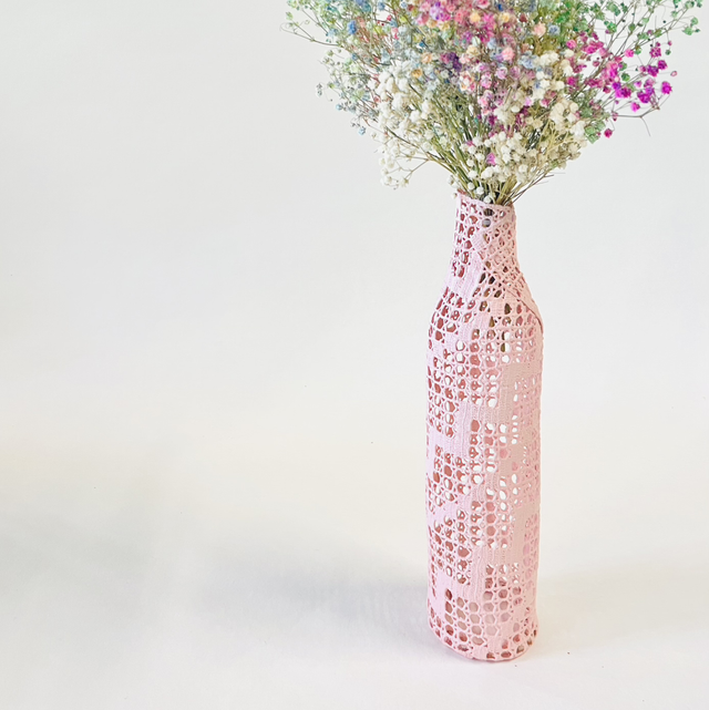 Bouteille dentelle Rose