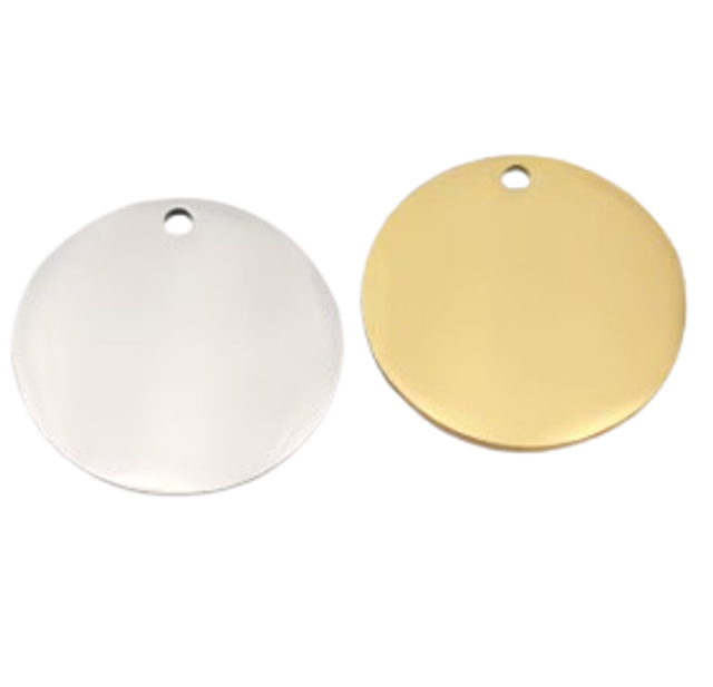 médaille astre en acier inoxydable or ou argent