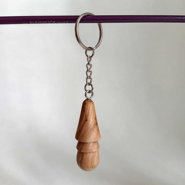 Porte clés champigon en cerisier
