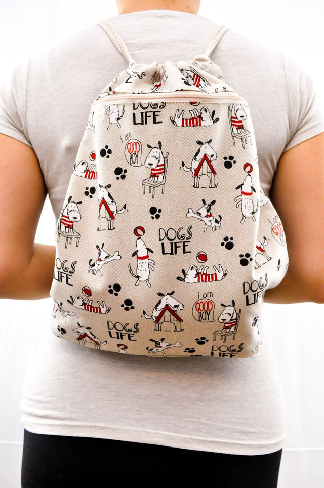 Dogs Life Print Backpack