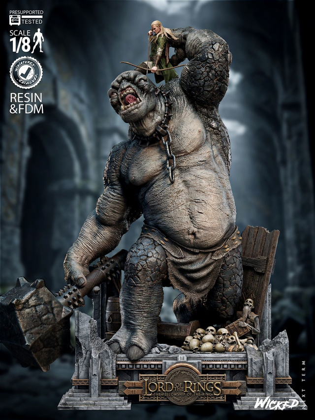 DIORAMA LEGOLAS VS TROLL série movie