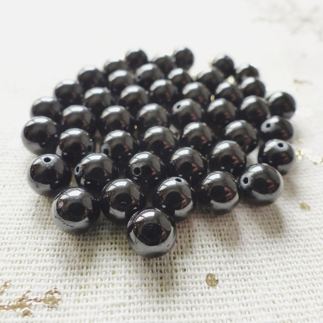 Tourmaline Noire / Boule de 6 mm à l&#039;unité / Pierres Naturelles Rondes et Polies