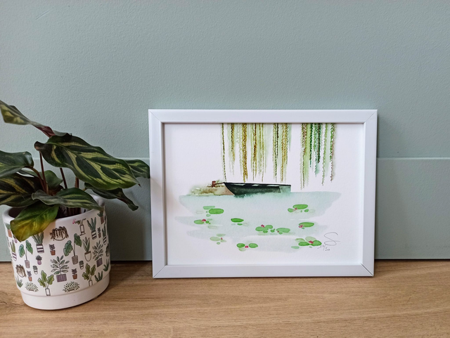 Barque dans le jardin anglais