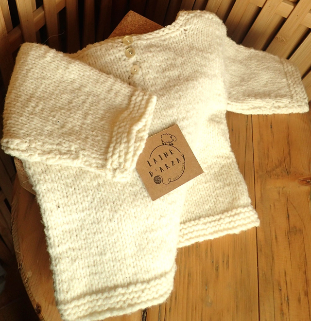 Pull bébé 3 mois en laine mérinos