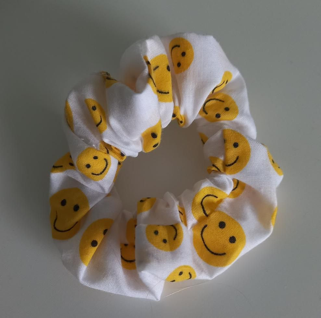 Smiley Standard Size Hair Scrunchie 