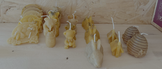 Bougies à la cire d’abeilles