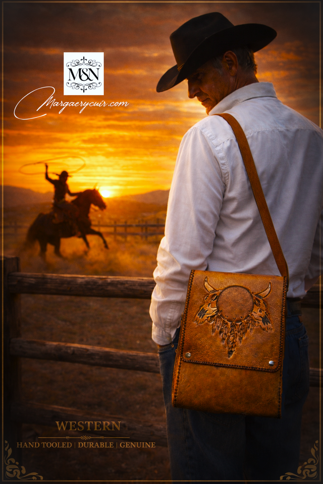 Besace Western en cuir