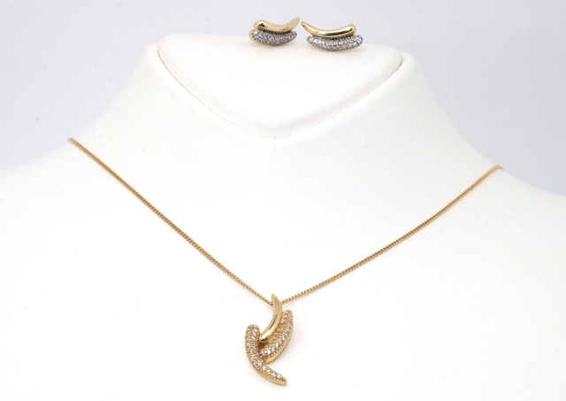 Goldene Raffinesse – Vergoldetes Schmuckset aus 925er Silber mit Zirkonia - Iris gold