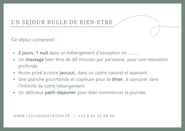 Bon Cadeau Séjour Bulle de Bien-être en LOFT