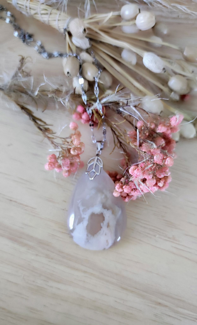 Pendentif Agate Cerise 