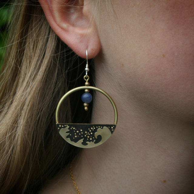 COLLECTION "SOLEIL LEVANT" - Boucles d'oreille "Benzaiten"