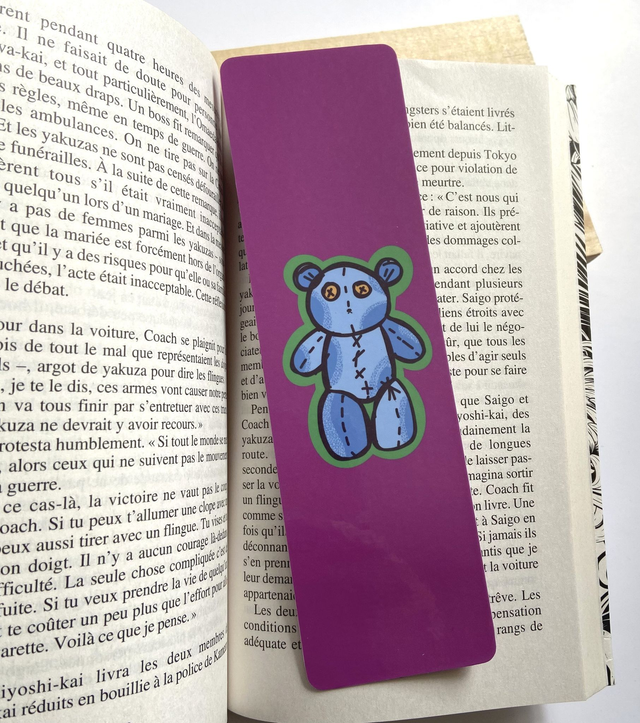 MARQUE PAGE &quot;NOUNOURS BLEU&quot;