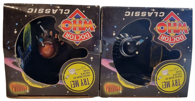Doctor Who micro talking Daleks black with gold & silver balls - 1996