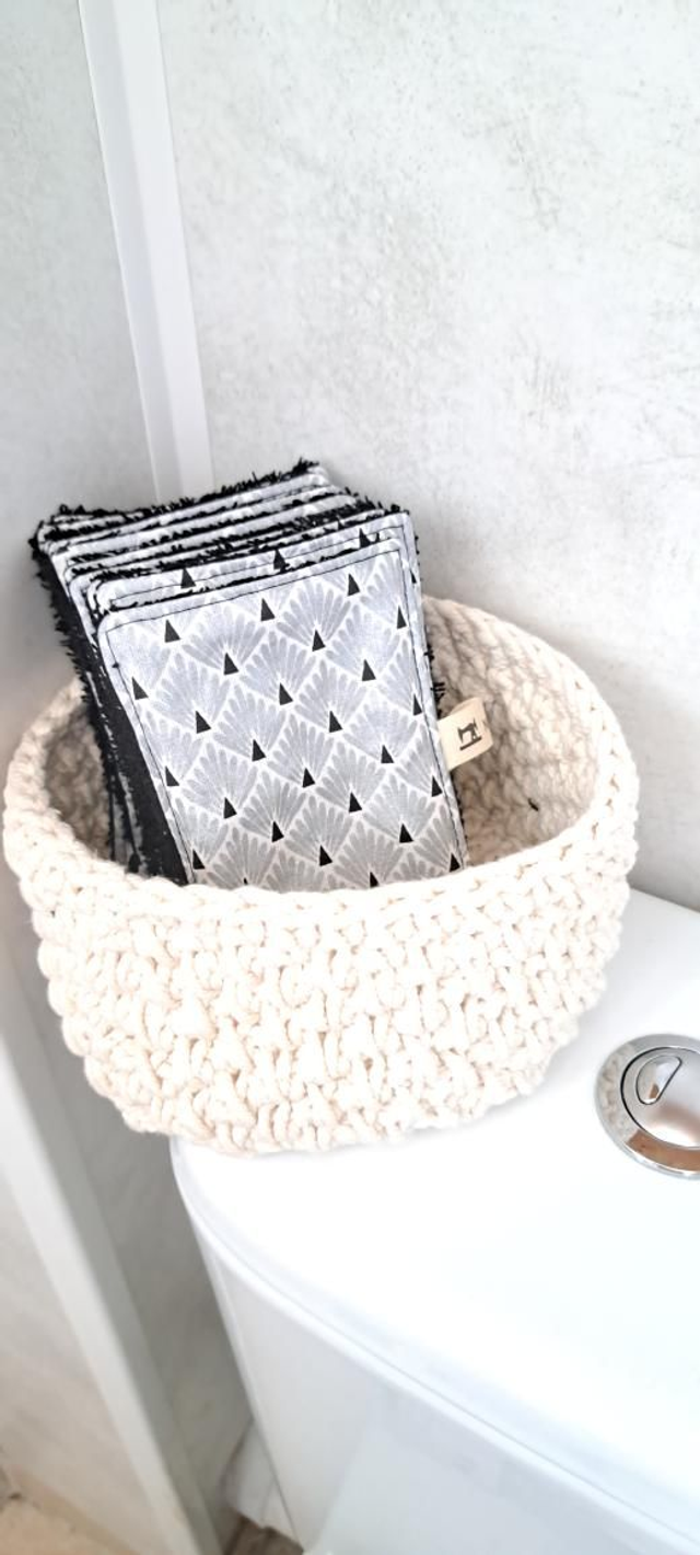 Papier toilette lavable 10 feuilles écaille argenté 