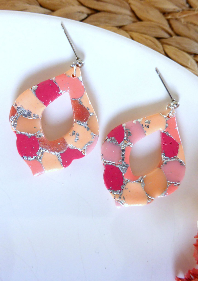 Boucles d'oreilles gouttes - Mosaïque de passion