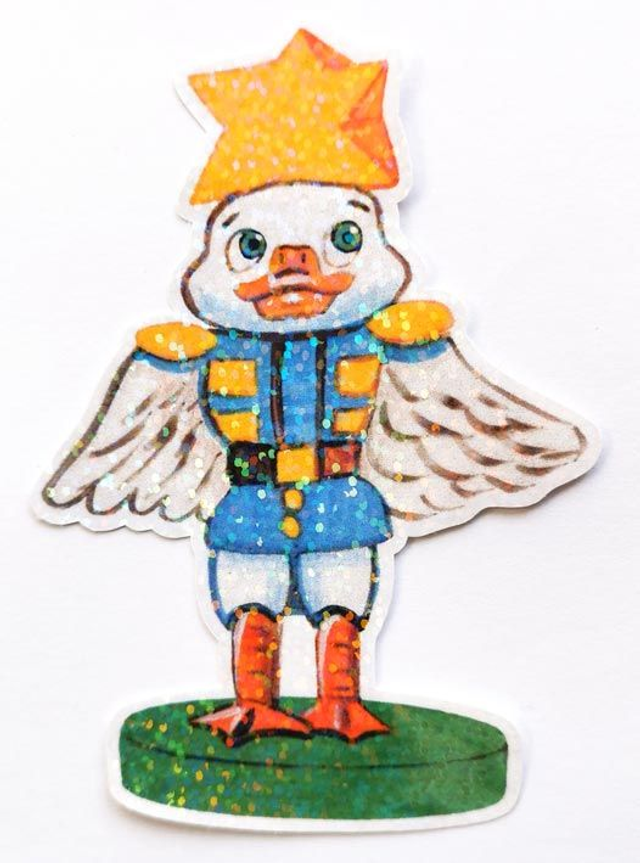 Die-Cut-Sticker "Christmas Nussknacker Ente"